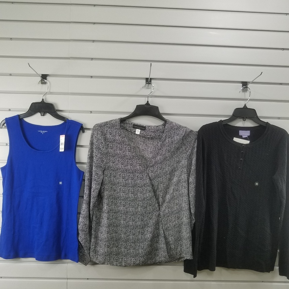New 3 Pcs Women's Top Blouse Shirt Sweater Tank